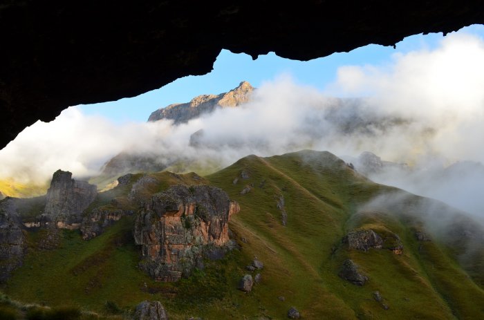 Misty horn on a summer morn