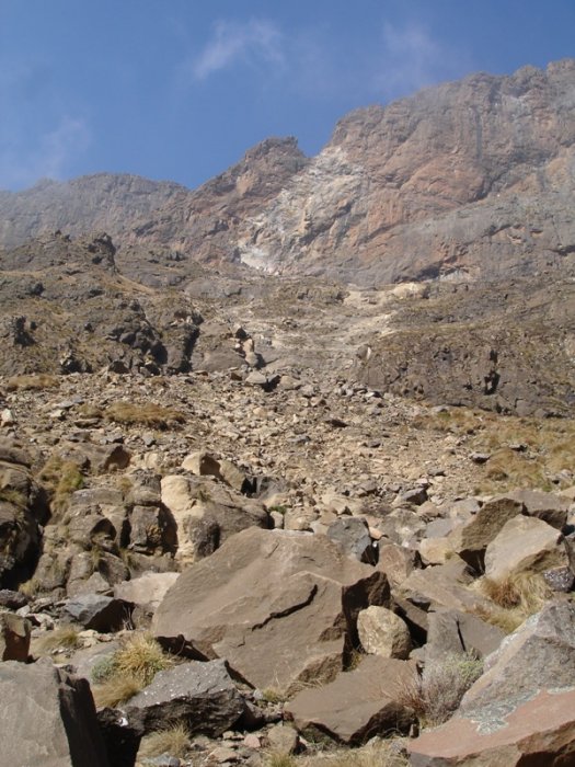 Rockfall on Rockeries Pass