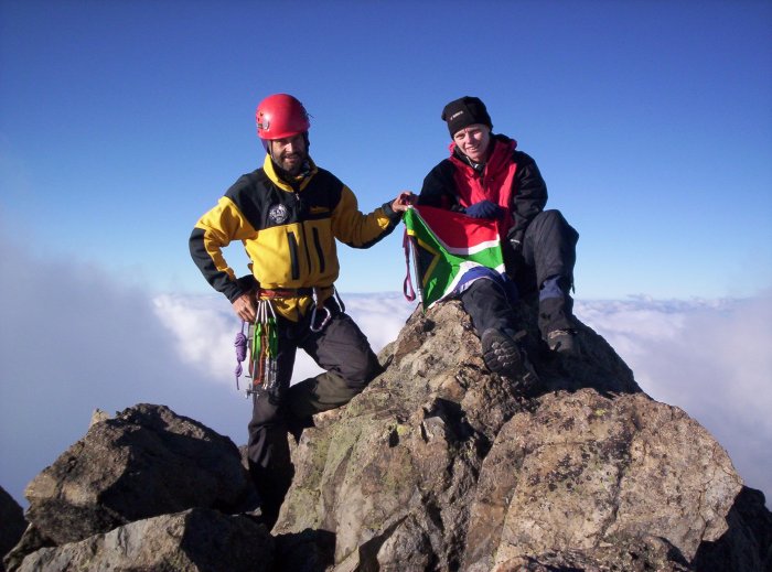 Mt Kenya 2007 Gavin & Lorna on summit